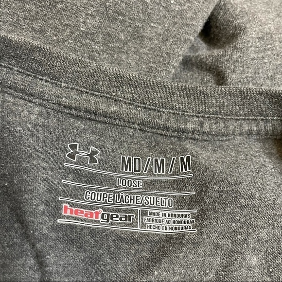Under Armour Heat Gear Grey Logo T-Shirt - Picture 3 of 4
